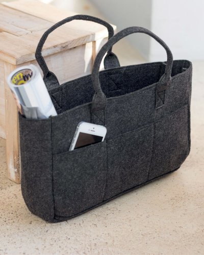Pocket Shopper in feltro Charcoal Melange