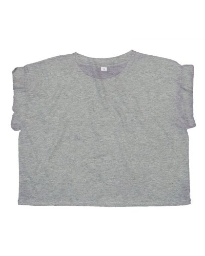 Women's Organic Crop Top T Heather Grey Melange