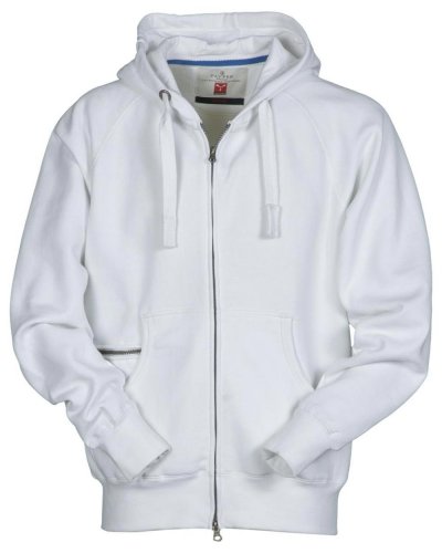 Felpa Con zip intera e cappuccio Dallas Bianco