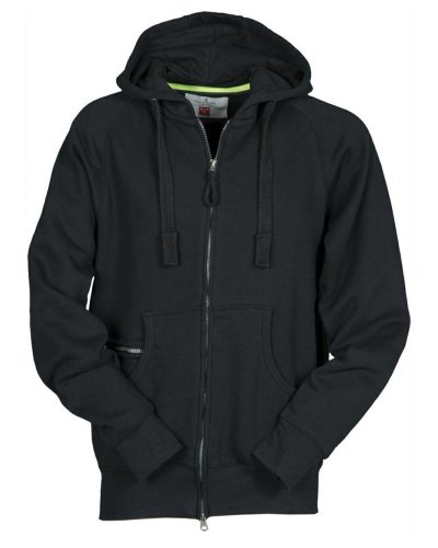 Felpa Con zip intera e cappuccio Dallas Nero