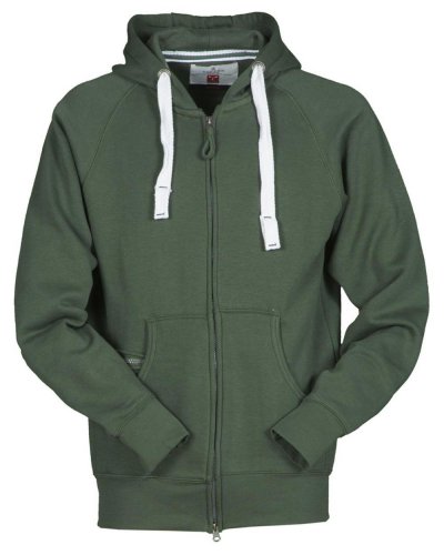 Felpa Con zip intera e cappuccio Dallas Verde