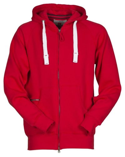 Felpa Con zip intera e cappuccio Dallas Rosso