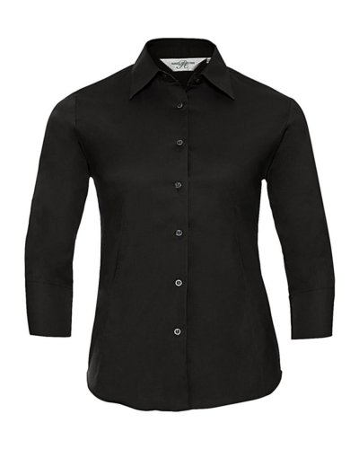 Camicia donna maniche a 3/4 Nero