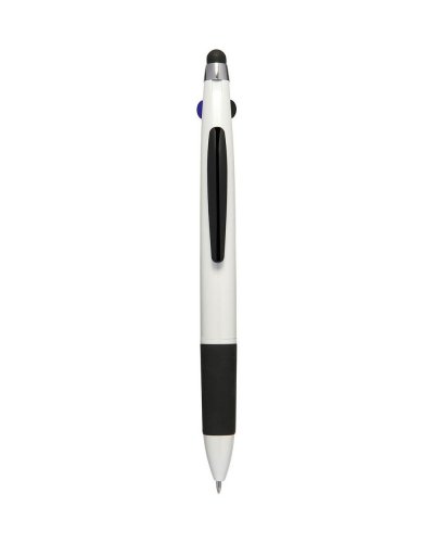 Penna a sfera 3 colori touch screen Bianco