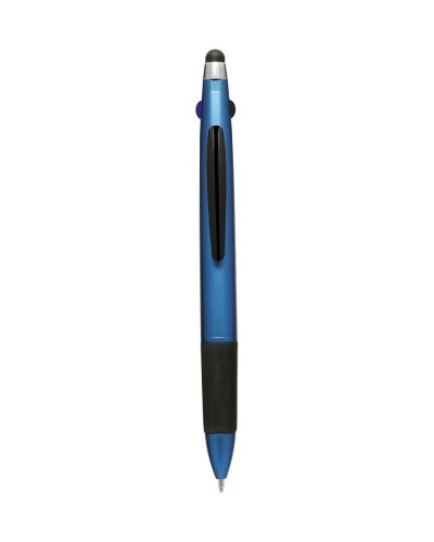 Penna a sfera 3 colori touch screen Blu