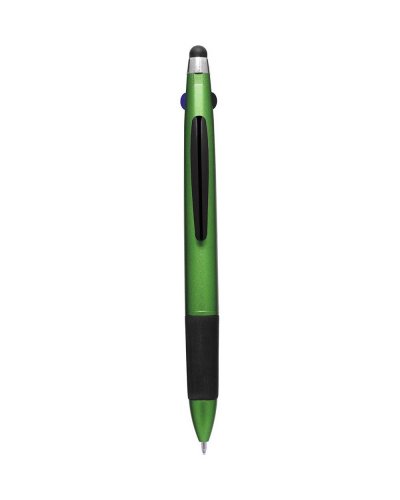 Penna a sfera 3 colori touch screen Verde
