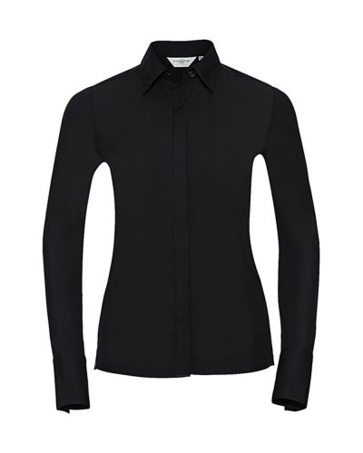 Camicia donna Ultimate Stretch maniche lunghe Nero