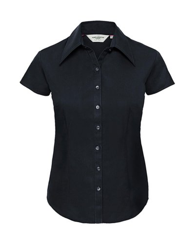 Camicia donna Tencel attillata maniche corte Navy