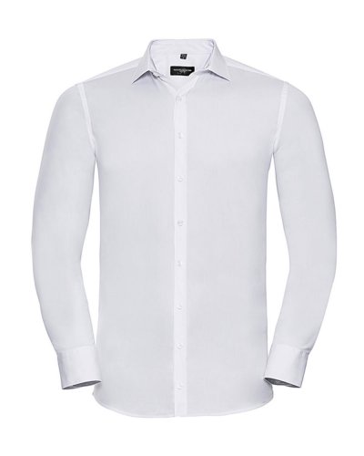 Camicia uomo Ultimate Stretch maniche lunghe Bianco