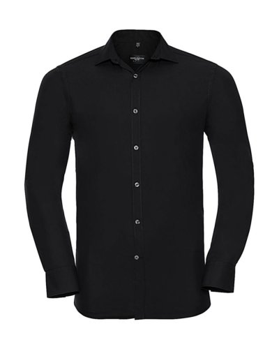 Camicia uomo Ultimate Stretch maniche lunghe Nero