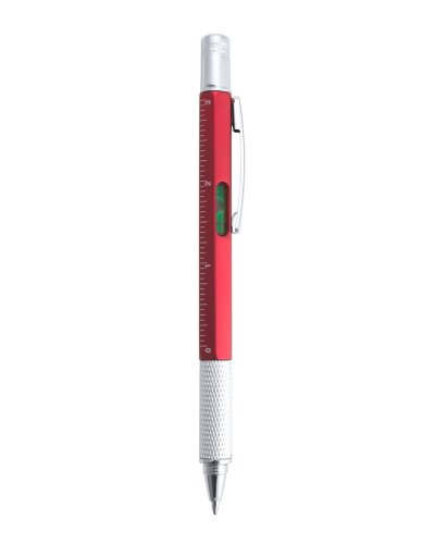 Penna a sfera con livella Picos Rosso