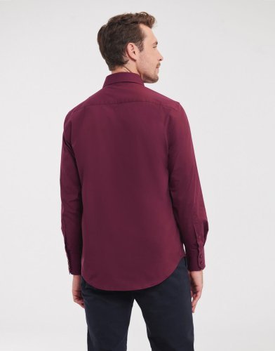 Chemise ajustée en coton stretch 97% élasthanne pour homme à manches l