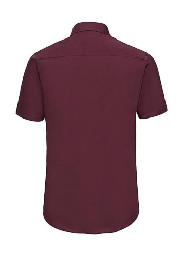 Chemise cintrée pour homme en coton stretch 140g manches courtes