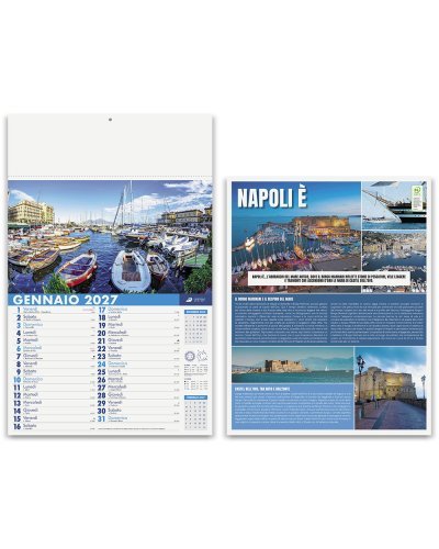 Calendario Città Meraviglie 2027 illustrato 12 mesi 29x47 cm
