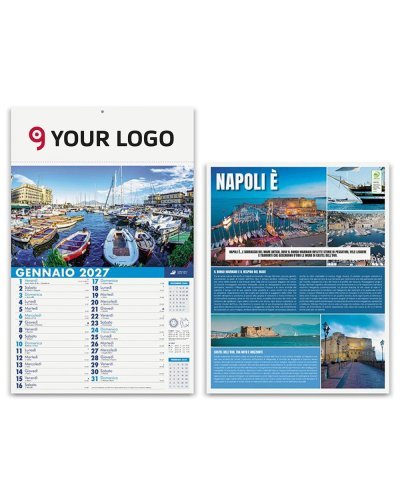 Calendario Città Meraviglie 2027 illustrato 12 mesi 29x47 cm