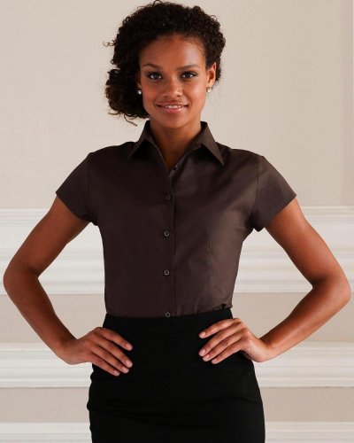 Camicia donna maniche corte stretch
