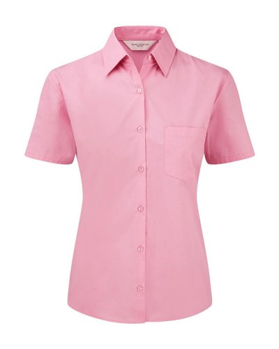 Camicia popeline puro cotone maniche corte