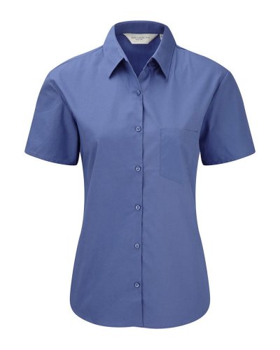 Camicia popeline puro cotone maniche corte