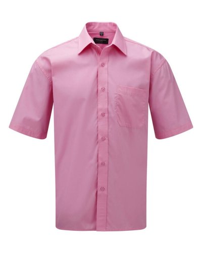 Camicia Popeline da uomo puro cotone maniche corte