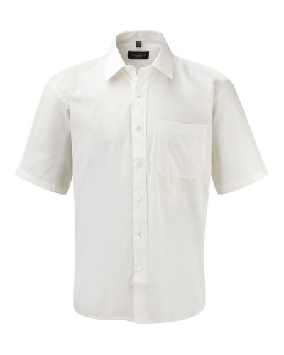 Camicia Popeline da uomo puro cotone maniche corte