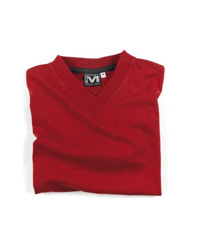 T-Shirt V-TEX scollo V Rosso