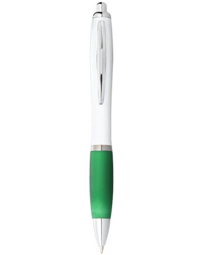 Penna a sfera Nash Solido Bianco / Verde Lime