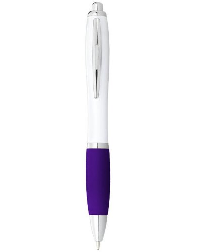 Penna a sfera Nash Solido bianco / Porpora
