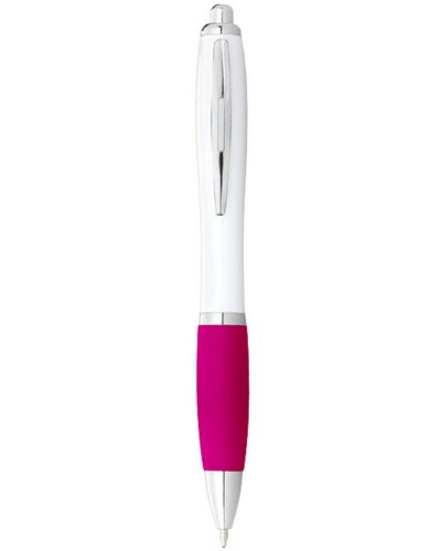 Penna a sfera Nash Solido bianco / Rosa