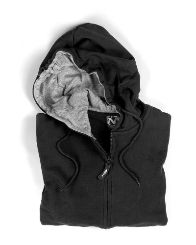 Felpa uomo con cappuccio e cerniera Athena Nero