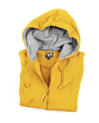 Felpa uomo con cappuccio e cerniera Athena Giallo