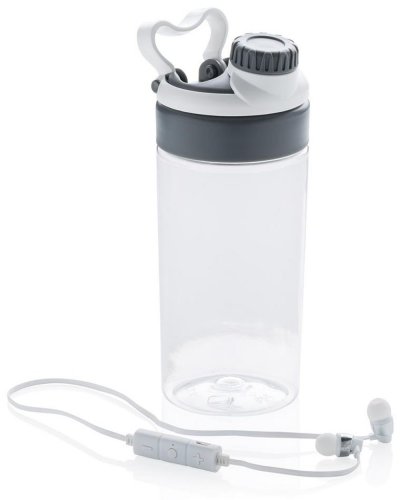 Bottiglia antigoccia con auricolari Wireless Bianco