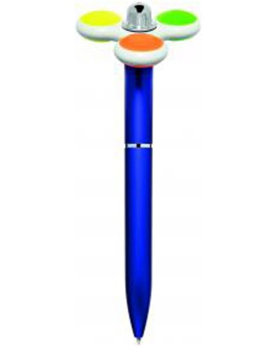 Penna a sfera con Fidget Spinner Blu