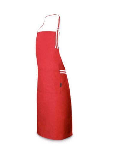 Grembiule in cotone e poliestere Ginger Rosso