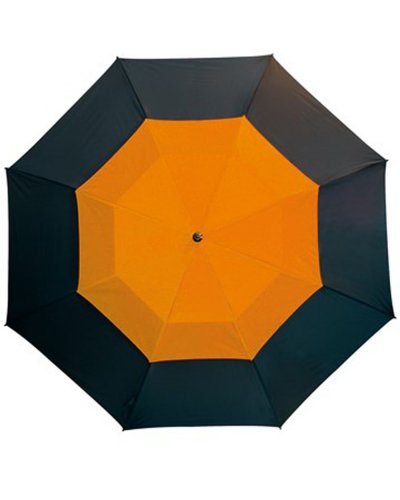 Ombrello Golf in fibra di vetro MONSUN Nero / Arancio