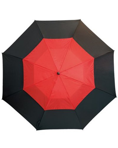 Ombrello Golf in fibra di vetro MONSUN Nero / Rosso