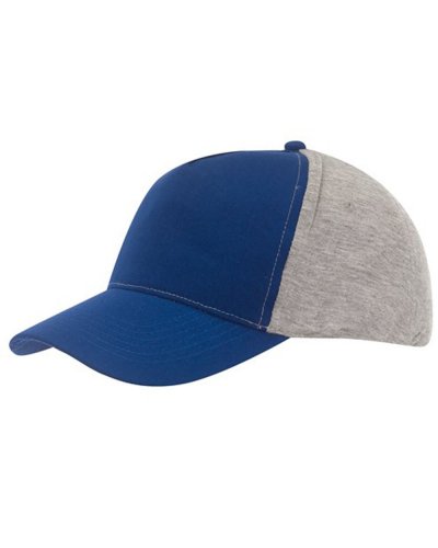 Cappellino Baseball 5-pannelli UP TO DATE Blu Royal / Grigio