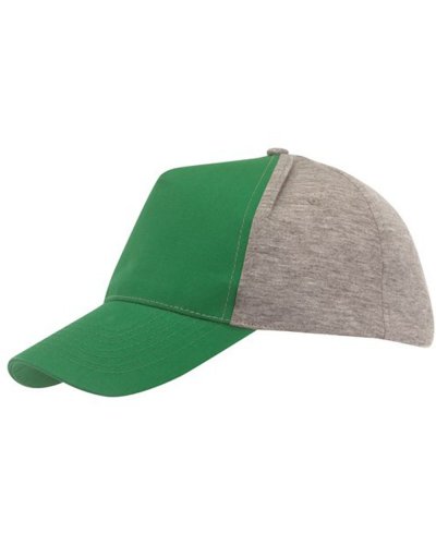 Cappellino Baseball 5-pannelli UP TO DATE Verde scuro / Grigio