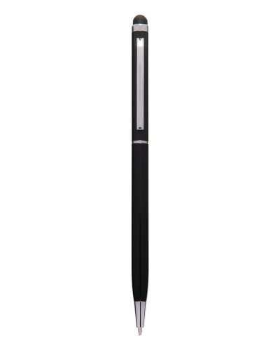 Penna a sfera con touch screen in alluminio Nero