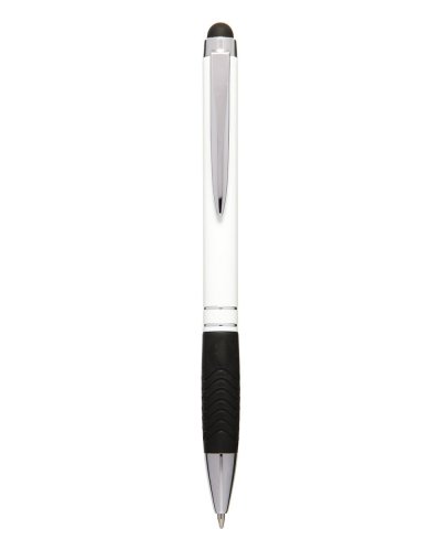 Penna a sfera con touch screen in metallo e plastica Bianco