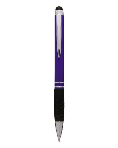 Penna a sfera con touch screen in metallo e plastica Blu