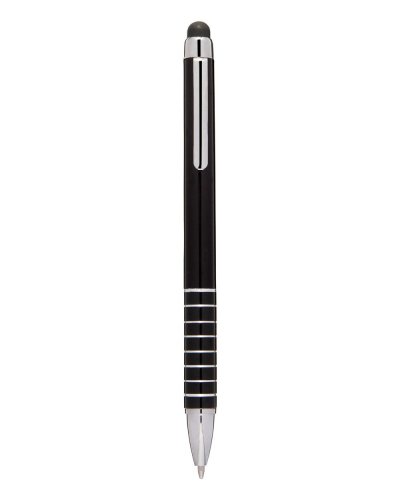 Mini penna a sfera con touch screen in plastica e metallo Nero