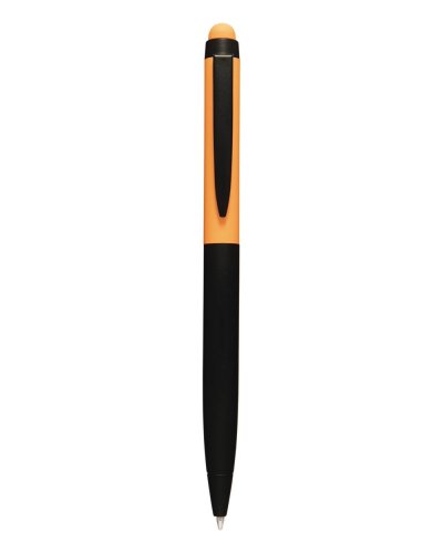Penna a sfera con touch screen in metallo Arancione