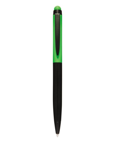 Penna a sfera con touch screen in metallo Verde