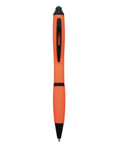 Penna a sfera con touch screen in plastica e metallo Arancione