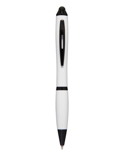 Penna a sfera con touch screen in plastica e metallo Bianco