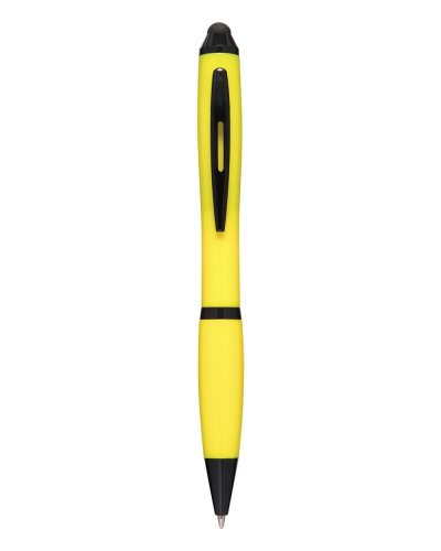 Penna a sfera con touch screen in plastica e metallo Giallo