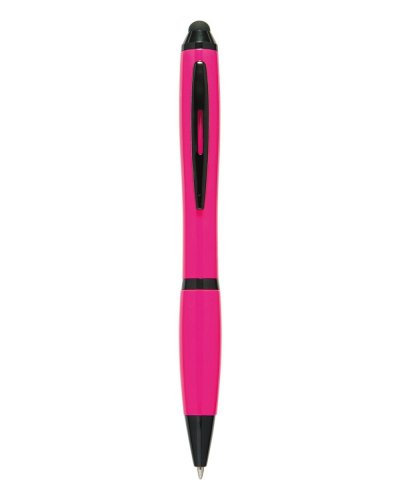 Penna a sfera con touch screen in plastica e metallo Fucsia