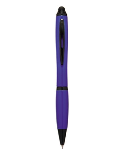 Penna a sfera con touch screen in plastica e metallo Blu