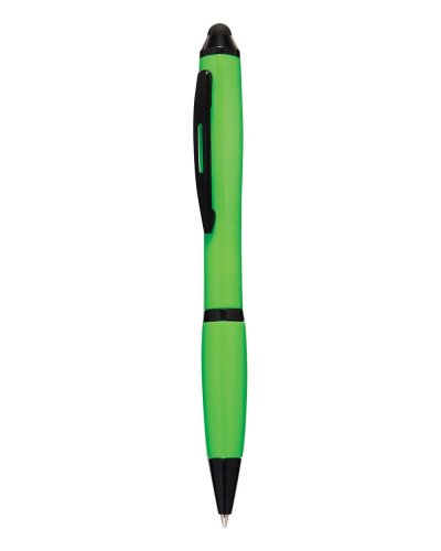 Penna a sfera con touch screen in plastica e metallo Verde Acido