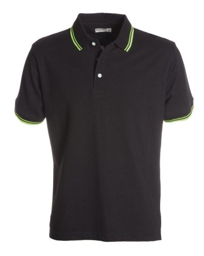 Polo Skipper Nero/Yellow Fluo